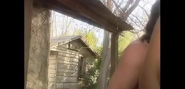  Sexy little exotic whore Dana Vespoli takes a hard cock in her pussy in the backyard